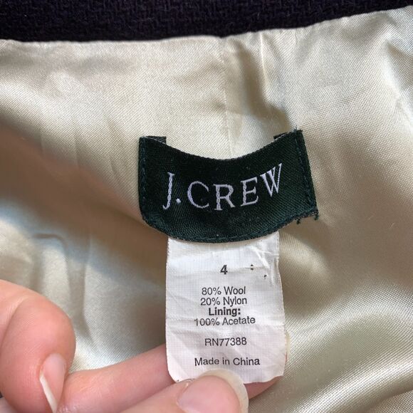 J. Crew Navy Short Wool Pea Coat Size 4 Gold Buttons - Picture 2 of 14